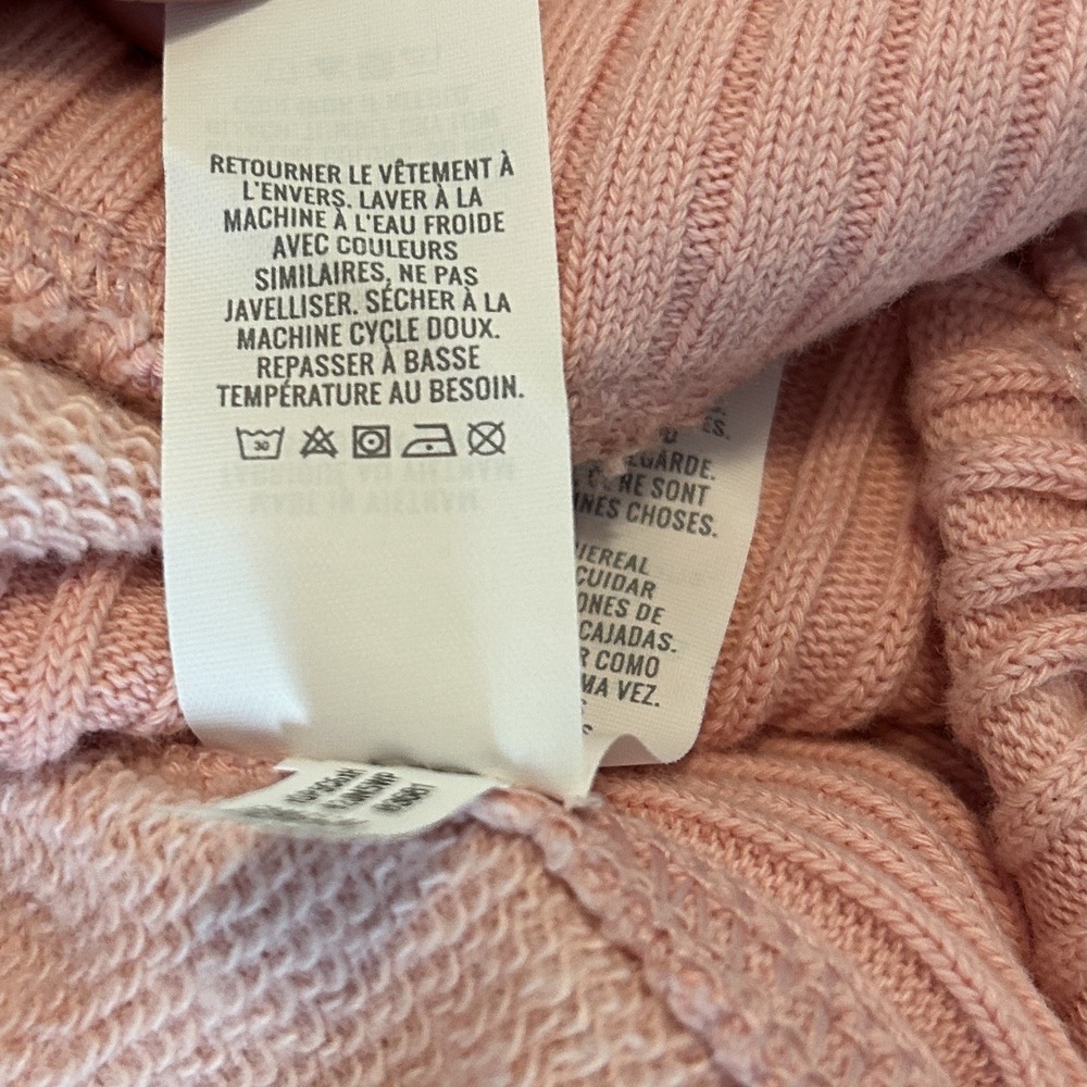 Aerie Oversized Crewneck Women's Size XS / TP Pink Ribbed Sides Trim Cozy Lounge - Picture 15 of 15